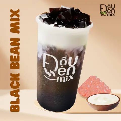 Hình ảnh ĐẬU ĐEN MIX THẠCH NỔ KEM BIỂN