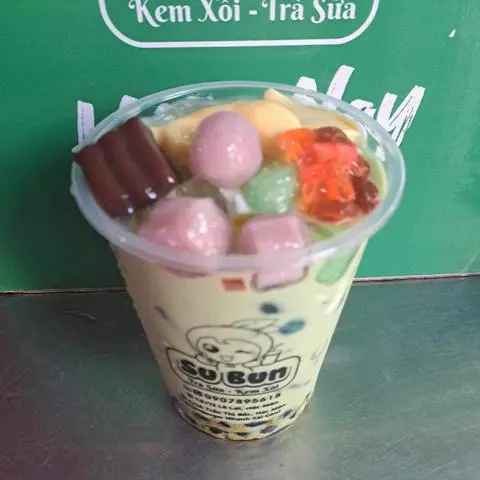 Hình ảnh Trà sữa thái xanh full topping