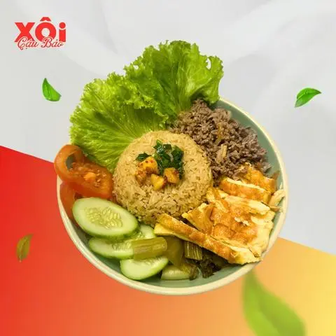 Hình ảnh Combo Cơm bò xào trứng chiên - Canh - Yogurt tráng miệng