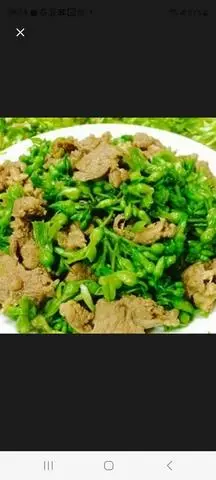 Hình ảnh Hoa thiên lý xào thịt bò