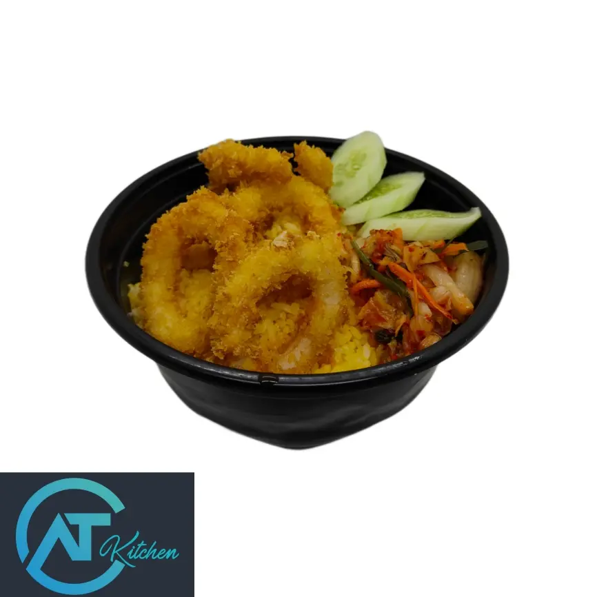 Hình ảnh Cơm mực khoanh chiên xù 