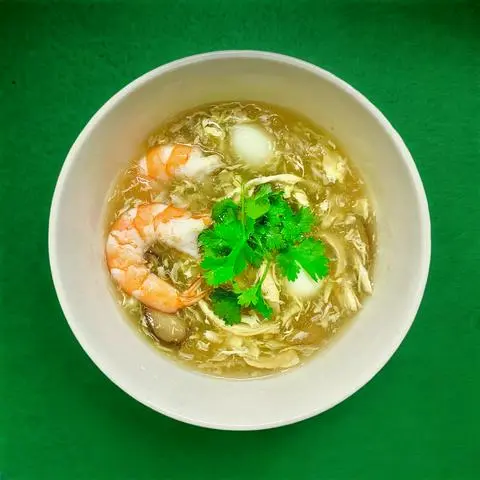 Hình ảnh Súp thịt Càng Cúm xé - Tôm