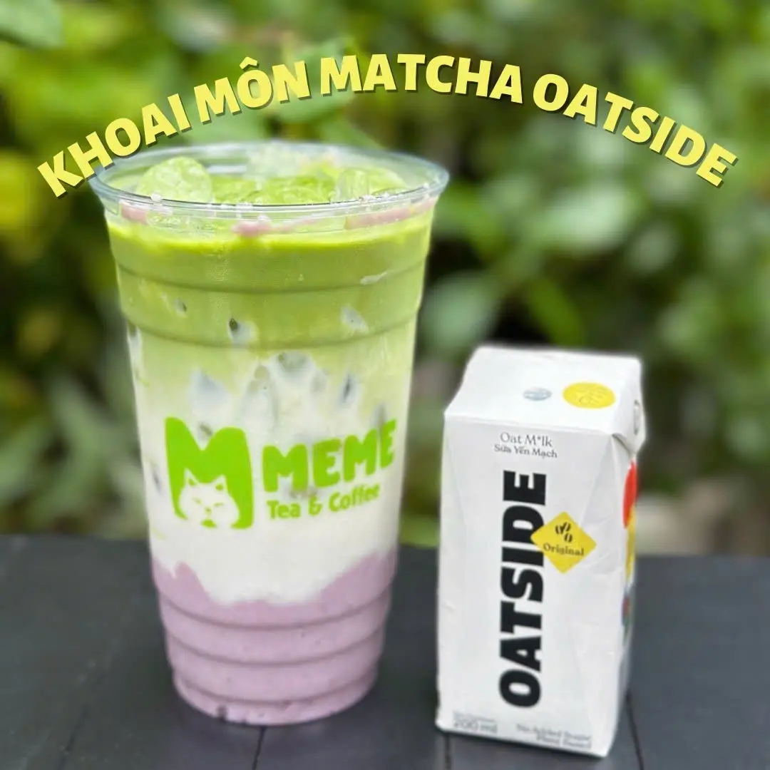 Hình ảnh Khoai môn latte oatside mix matcha