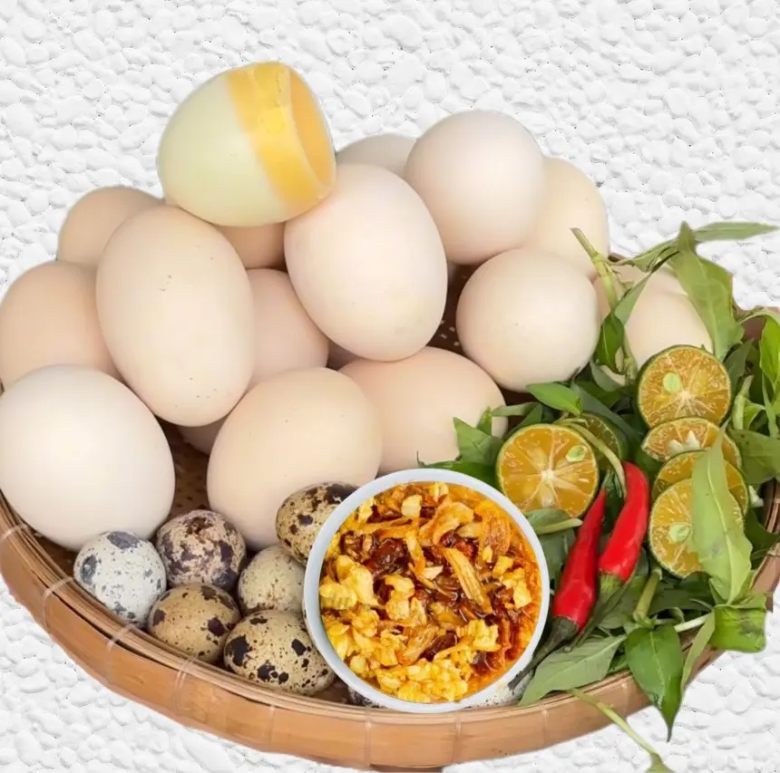 Hình ảnh Trứng Chấm SỐT MUỐI Tỏi Hành Phi (Hủ Nhỏ-Không Bánh Tráng)