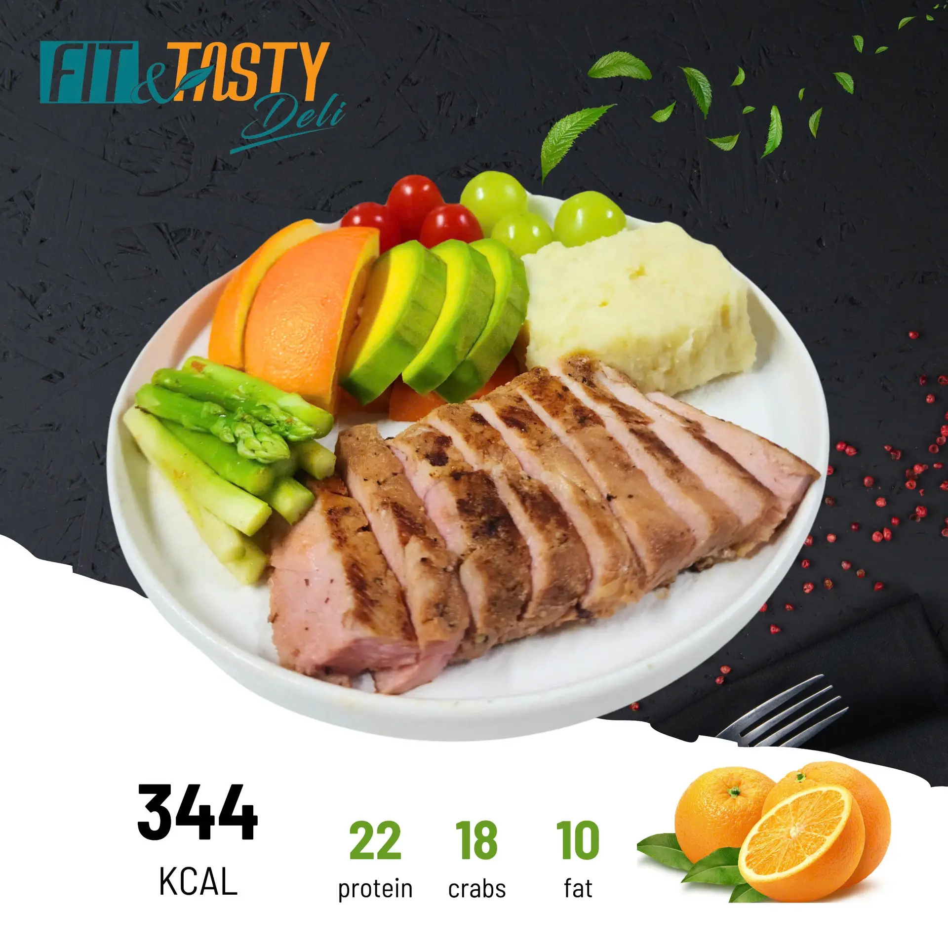 Hình ảnh Premium Lunch Box 3 - Pork( Cam đổi thành dưa lưới)