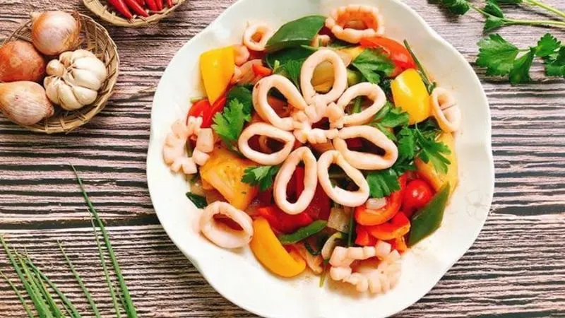 Hình ảnh Mực xào ớt xanh