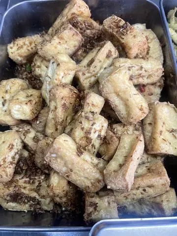 Hình ảnh đậu hủ chiên xả 