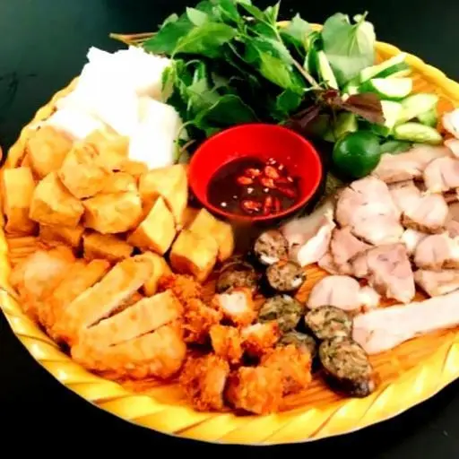 Hình ảnh Bún đậu, thịt luộc, chả cốm