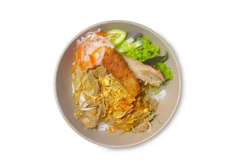 Hình ảnh Bún Thịt Xào + Nem Nướng