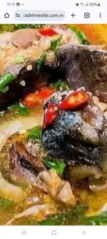 Hình ảnh cơm canh chua ĐẦU cá hú 
