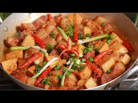 Hình ảnh thịt ram mặn - đậu hủ