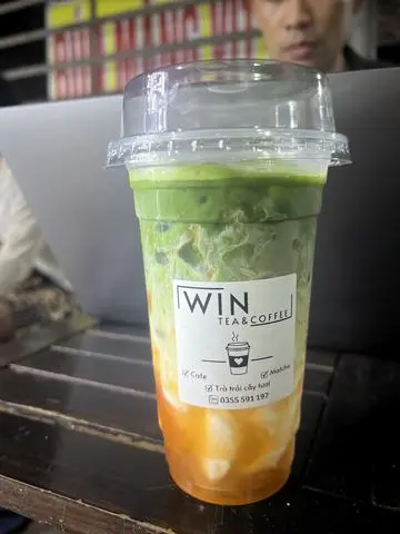 Hình ảnh Matcha latte đào