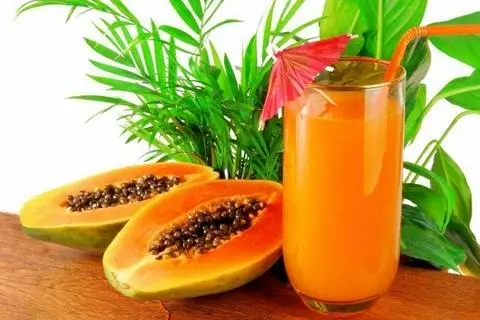 Hình ảnh Sinh tố đu đủ mix dưa gang