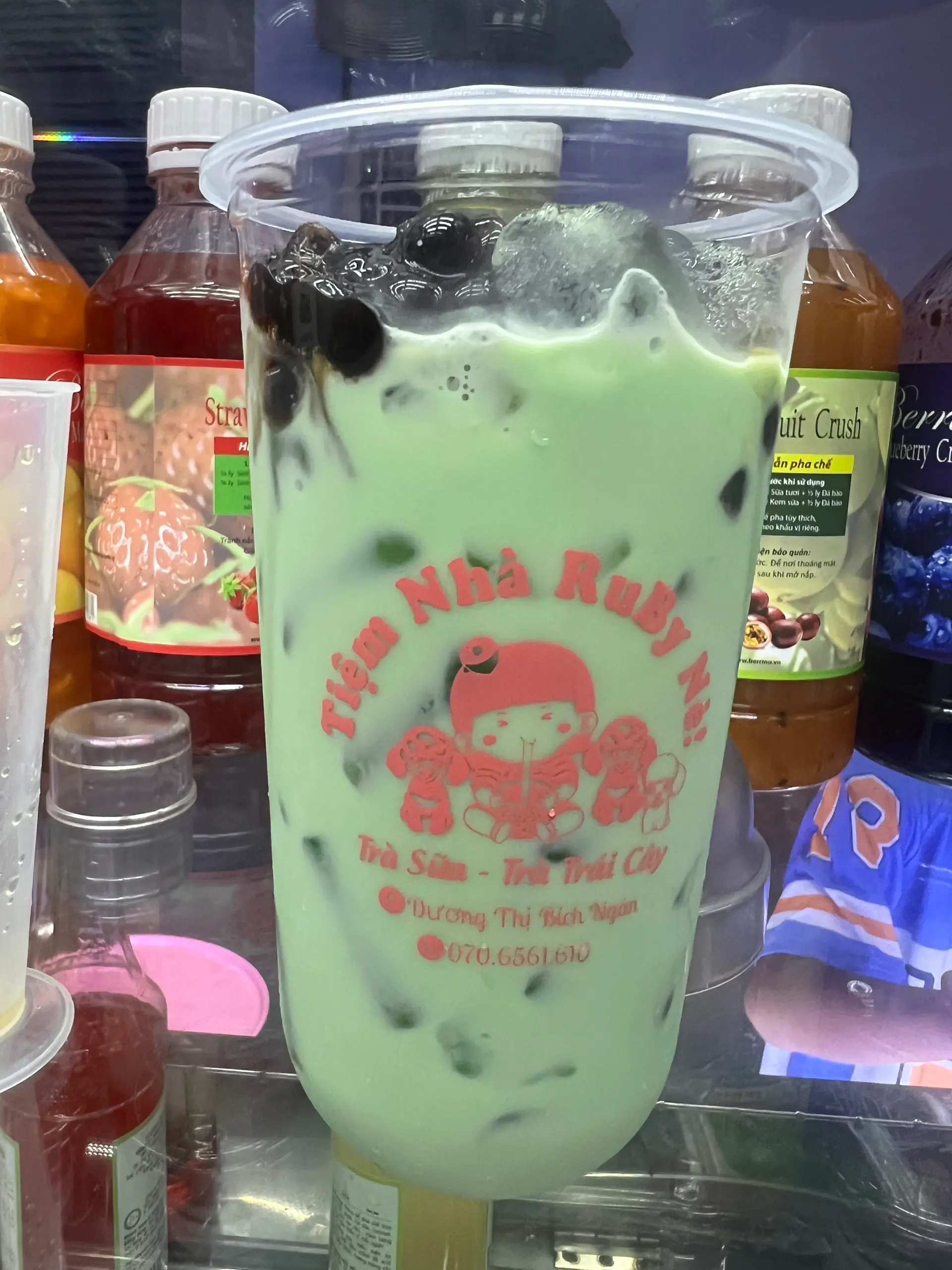 Hình ảnh trà sữa bạc hà