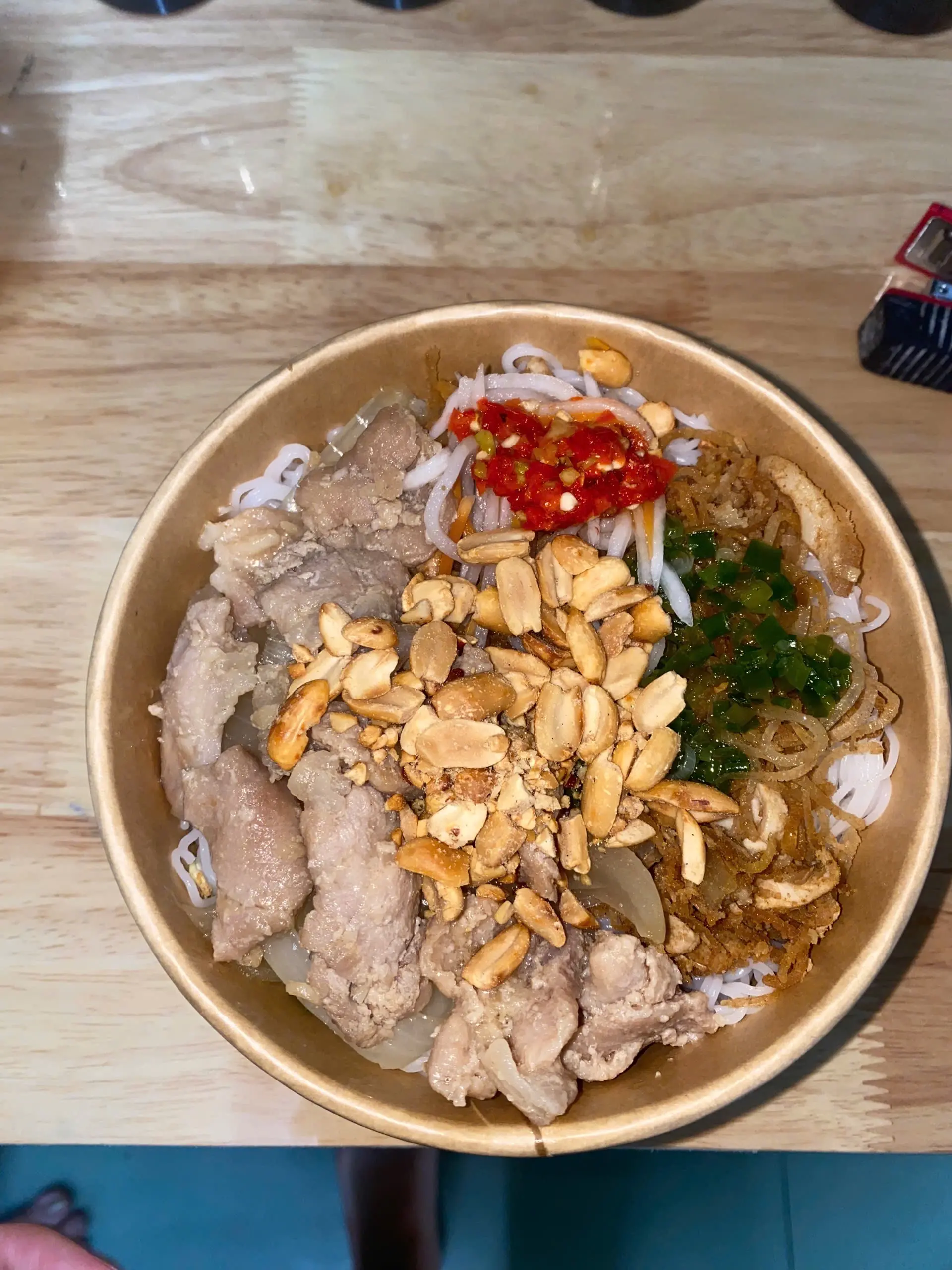 Hình ảnh Bún Bì+Thịt heo xào, món mặn 