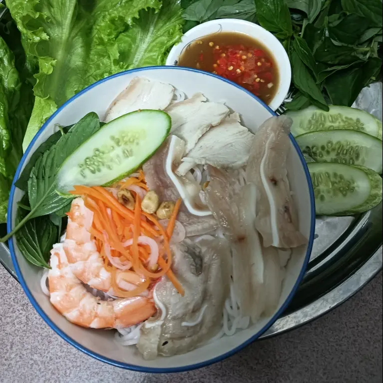 Hình ảnh bún mắm nêm 