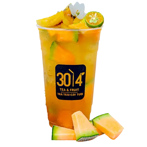 Hình ảnh Mix Thơm + Dưa Lưới - Món Mới (500ml)