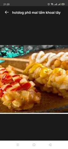 Hình ảnh hotdog phô mai tẩm khoai tây