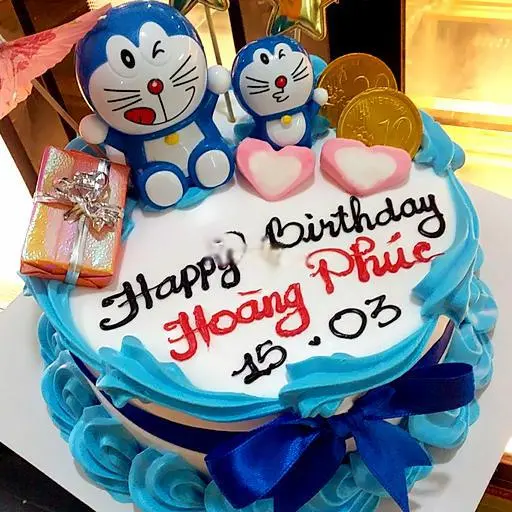 Hình ảnh Bánh Kem Đô Rê Mon Size 16 cm