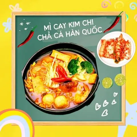 Hình ảnh Mì Cay Chả Cá Hàn - 매운라면과 한국 어묵