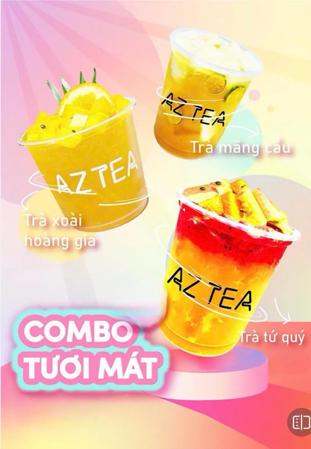 Hình ảnh  COMBO – Tứ Quý + Mãng Cầu + Trà Xoài( SIZE THỐ)