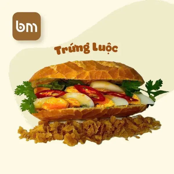 Hình ảnh Bánh mì ốp la 2 trứng