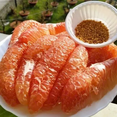 Hình ảnh Bưởi da xanh - muối tôm