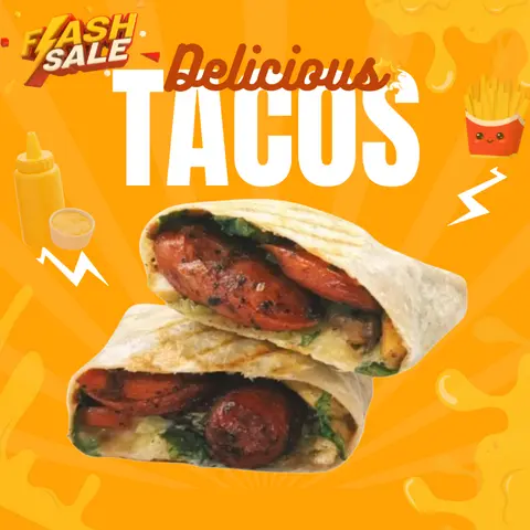 Hình ảnh Big tacos xúc xích xông khói sốt tiêu