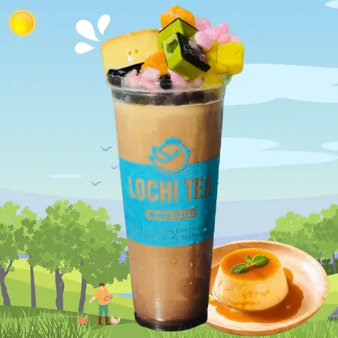 Hình ảnh Trà Sữa Thập Cẩm Đặc Biệt Bánh Flan