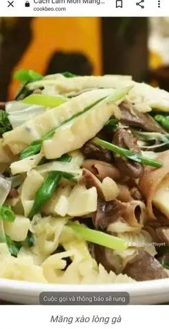 Hình ảnh Lòng gà xào măng