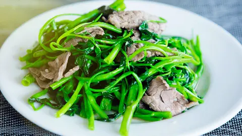 Hình ảnh Rau muống xào bò