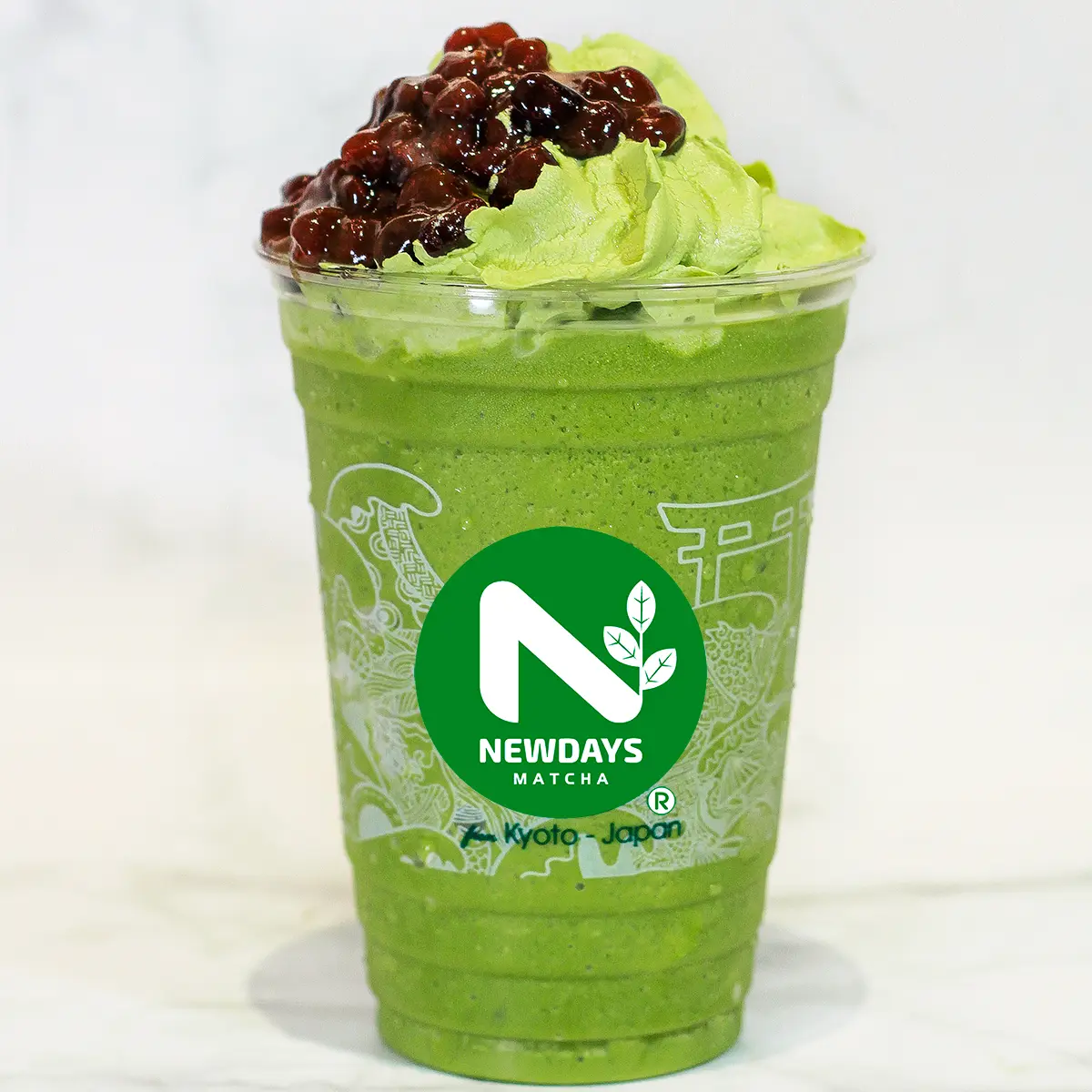 Hình ảnh Matcha Đậu Đỏ Đá Xay 600ml