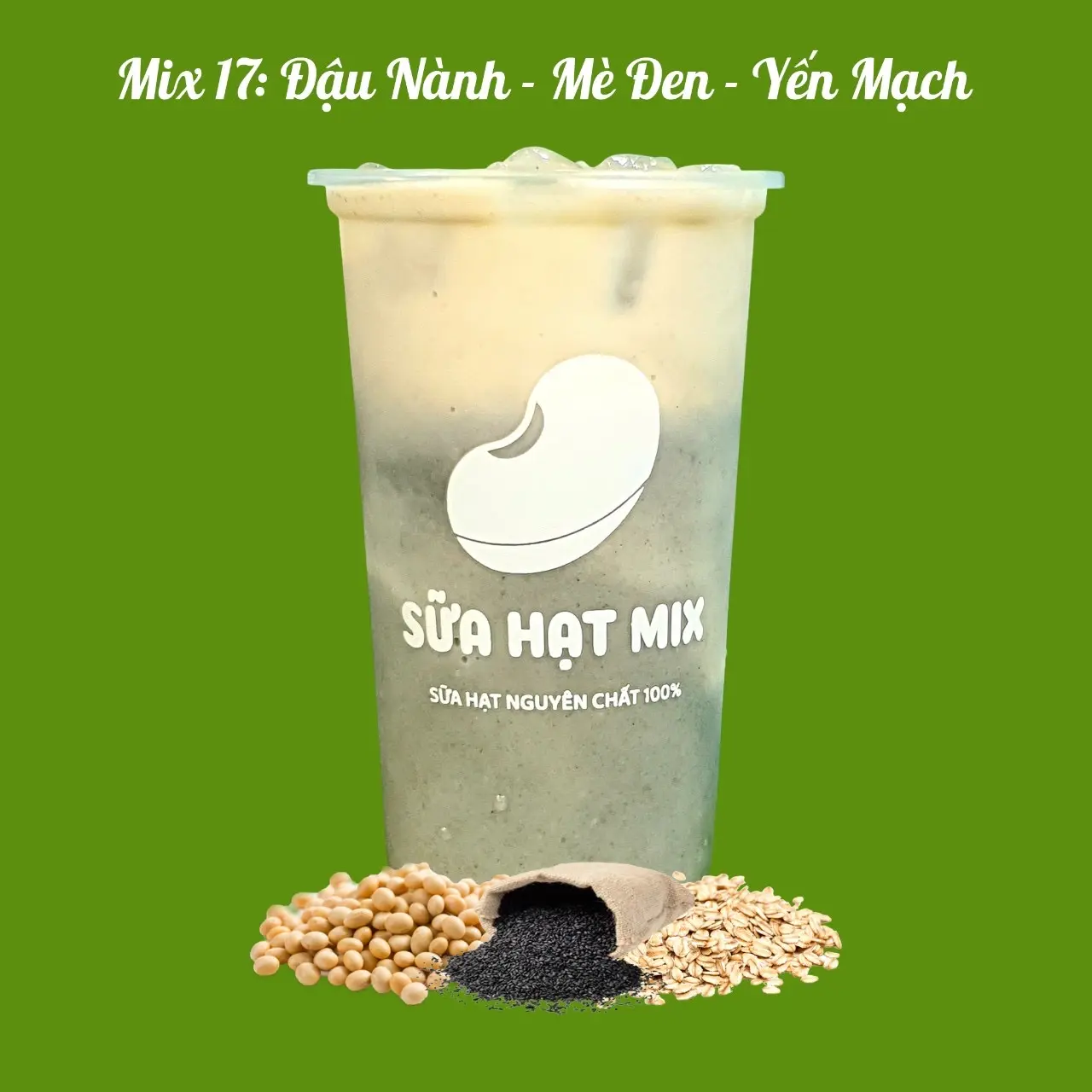 Hình ảnh Mix 17: Đậu Nành - Mè Đen - Yến Mạch 