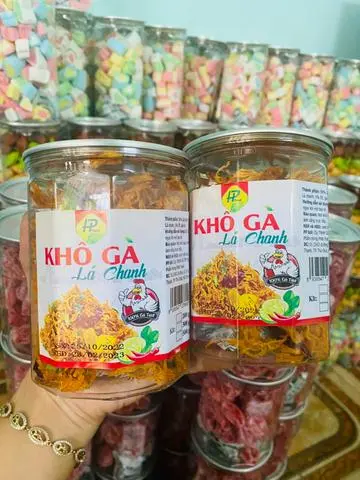 Hình ảnh Khô Gà Lá Chanh Hũ 200gram