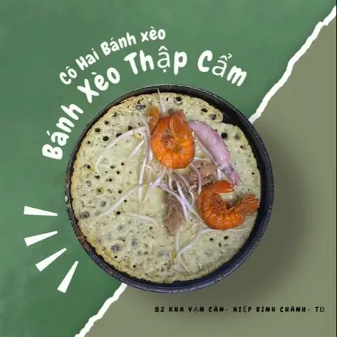 Hình ảnh 3 bánh xèo nhân tôm - thịt - mực