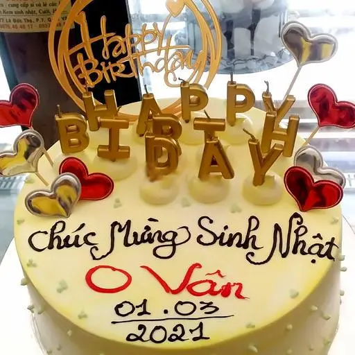 Hình ảnh Bánh Kem Chữ Happybirthday