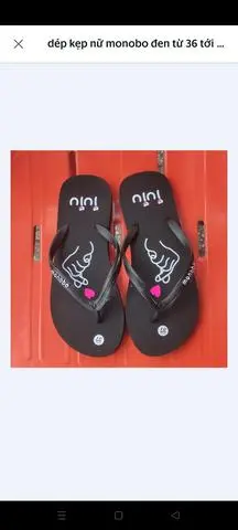 Hình ảnh dép kẹp nữ monobo đen từ 36 tới 39