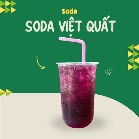 Hình ảnh Soda việt quất ly 700ml + topping trân châu trắng