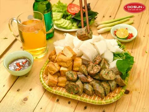 Hình ảnh bún đậu dồi sụn