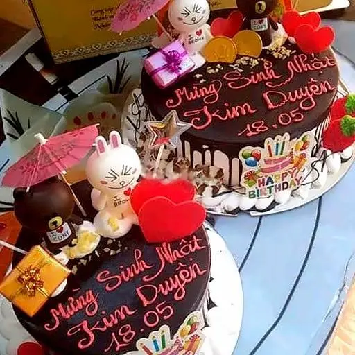 Hình ảnh Bánh Kem Gấu Thỏ Size 16cm