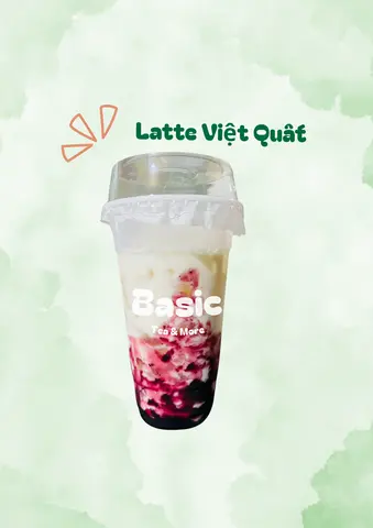Hình ảnh Latte Việt Quất + Trân Châu 3Q