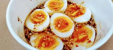 Hình ảnh Cơm trứng luộc dầm nước mắm 