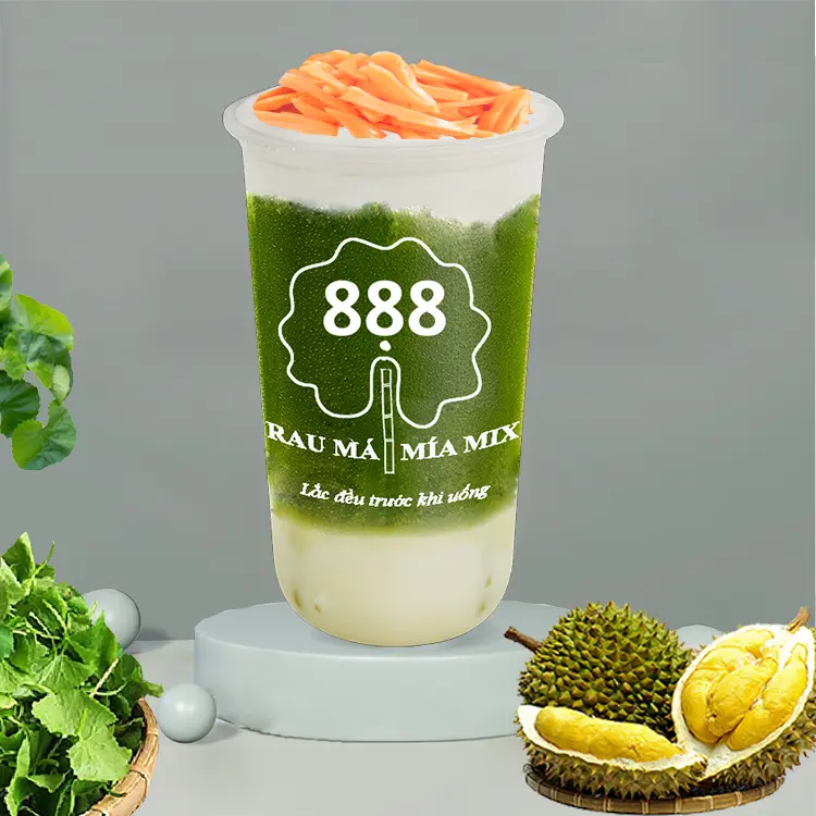 Hình ảnh Combo 3 - Rau má mix sầu riêng topping  thạch Lá Dứa, khúc bạch socola  