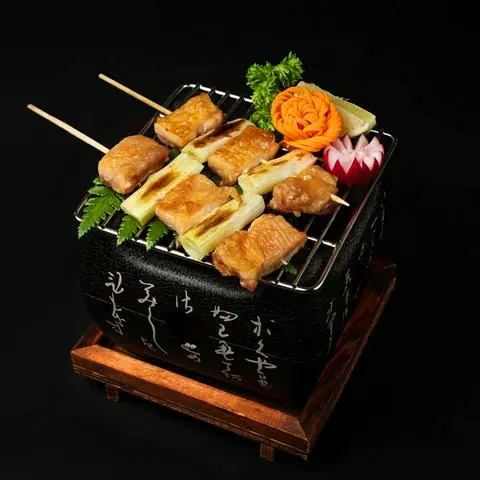 Hình ảnh YA10 - Thịt Gà Xiên Hành Baro Nướng Sốt Teri - Chicken and Leek Skewers with Glazed Terriyaki Sauce