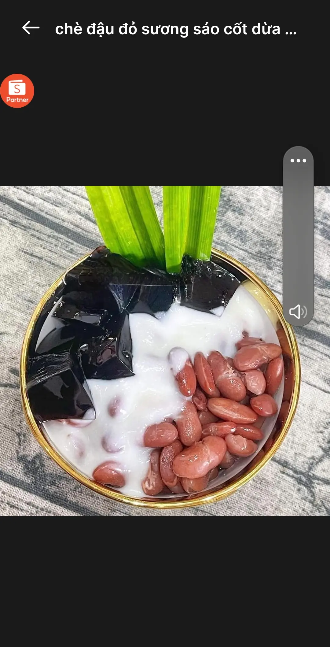 Hình ảnh chè đậu đỏ sương sáo cốt dừa