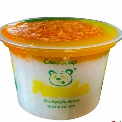 Hình ảnh Cháo cá hồi sốt gấc
