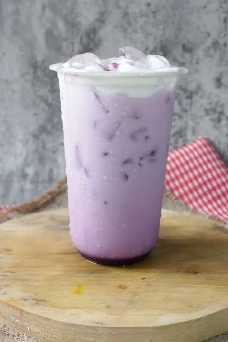 Hình ảnh khoai môn latte kem muối