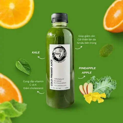 Hình ảnh G6 nước ép cải xoăn - kale - thơm - táo