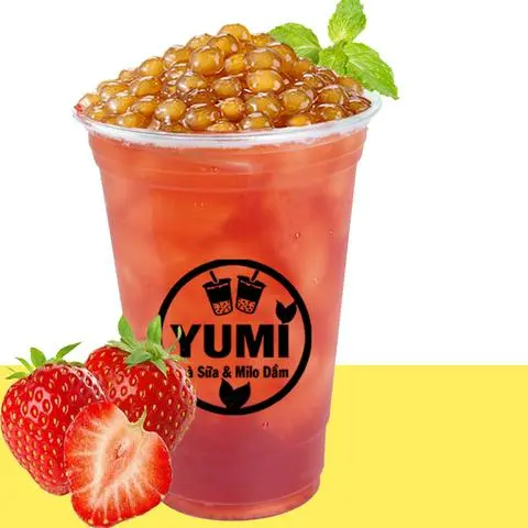 Hình ảnh Trà Dâu Tươi Dầm Trân Châu (Size 700ml)