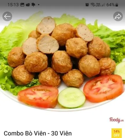 Hình ảnh Combo bò viên chiên